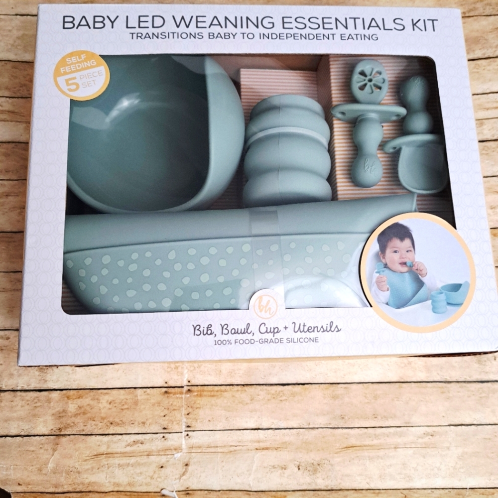 Booginhead 5 Pc Baby LED Weaning Essentials Kit  Blue